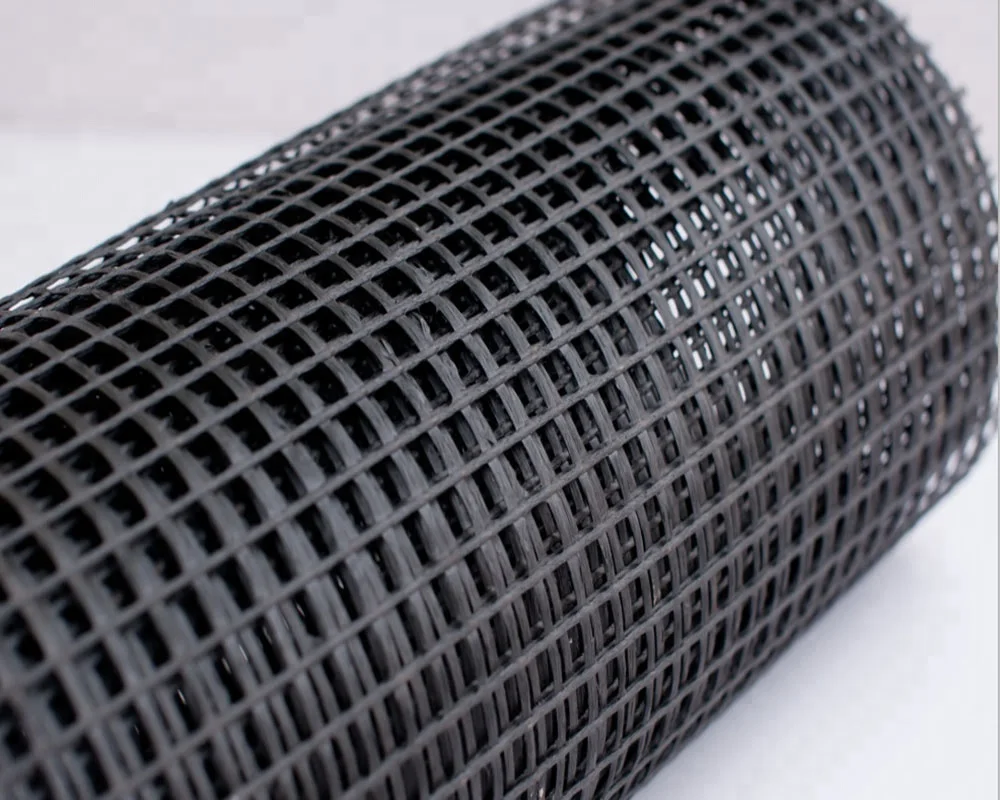 Fiberglass Geogrid high strength Glass Fiber Mesh Geo Grid For Road Reinforcement