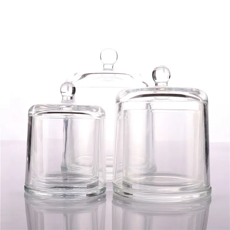 
BOYE Wholesale Luxury Home Decoration Empty Candle Glass Jar With Dome Lid 