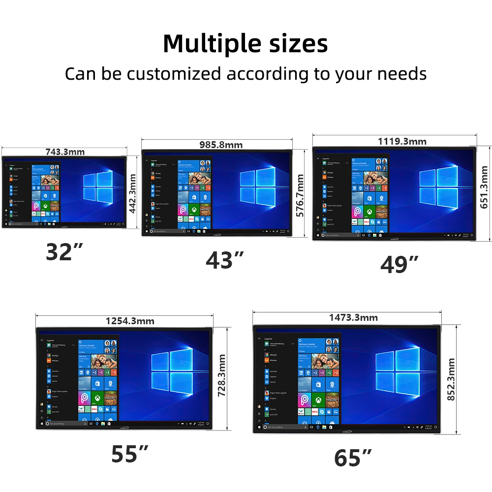 4K HD Indoor And Outdoor Digital Signage Monitor Interactive Wall Mounted Transparent LCD Screen Display For Advertising