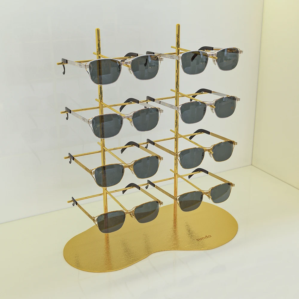 Metal Sunglasses Holder Eyeglasses Store Furnishing Accessory Multi-layer Custom Style Glasses Holder