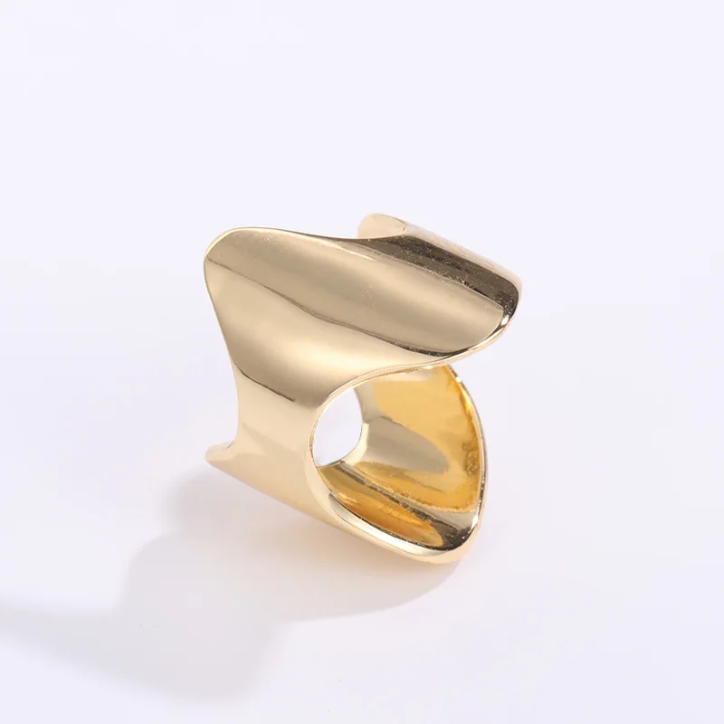 Fashion Jewelry nail ring for women copper zircon Crystal Beaded adjustable finger rings Gold Plated fingertip ring