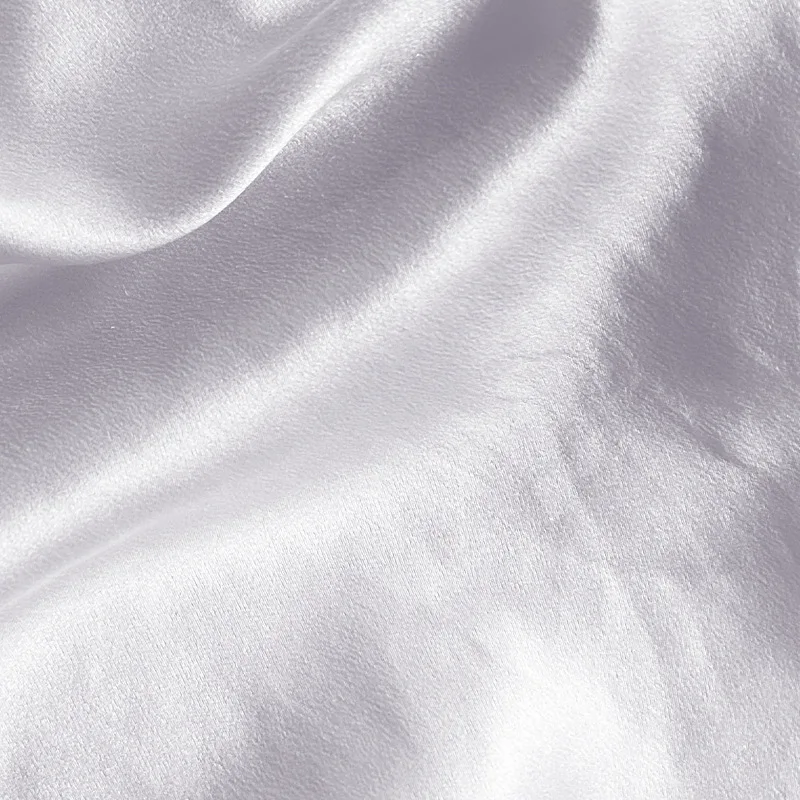 Black 97% Silk 3% Spandex 16mm Spring Elastic Satin Dyeing Solid Clothing Fabric Silkworm Fabrics for Women Dress Wedding