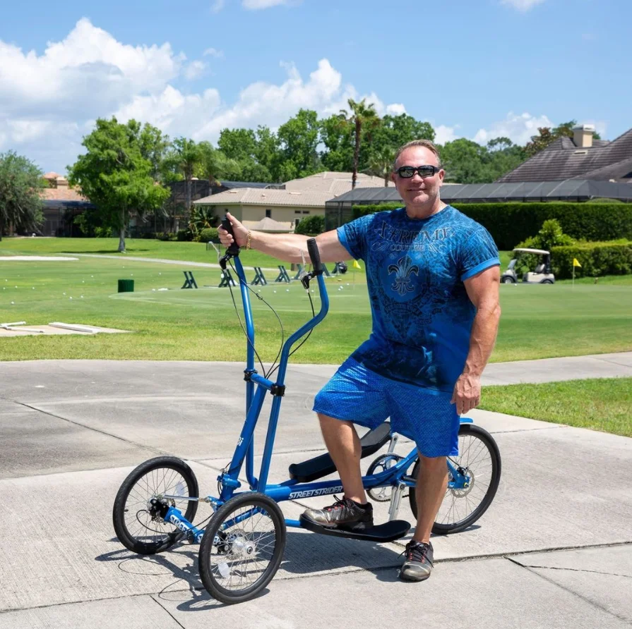 8s Hot selling cardio training outdoor/indoor sports equipment folding streetstrider elliptical bike