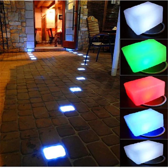  2020 новый продукт внутри RGB Водонепроницаемая IP65 Солнечная садовая светодиодная напольная плитка освещение для