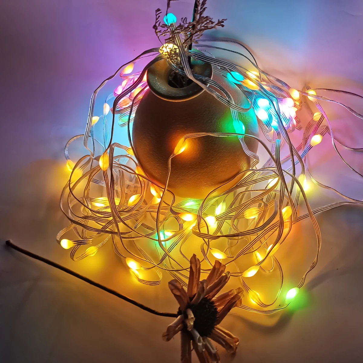 APP Control Outdoor Waterproof Firefly Twinkle Lights RBG Color Changing LED Fairy String Lights Commercial Christmas Lights