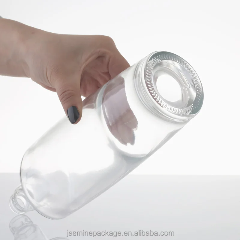 Creative Design Long Neck Transparent High Capacity Crystal Wine Bottles 750 Ml Glass Screen Printing Juice Bottle Beer Bottle