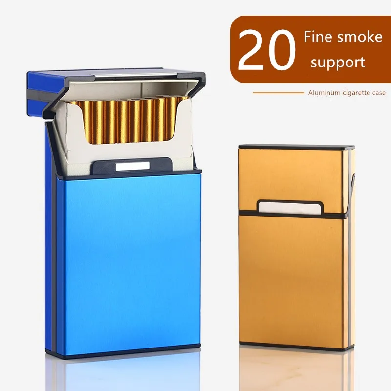 Factory direct supply custom made 20 pcs lady metal cigarette case cigarette box creative aluminum cigaret case slim