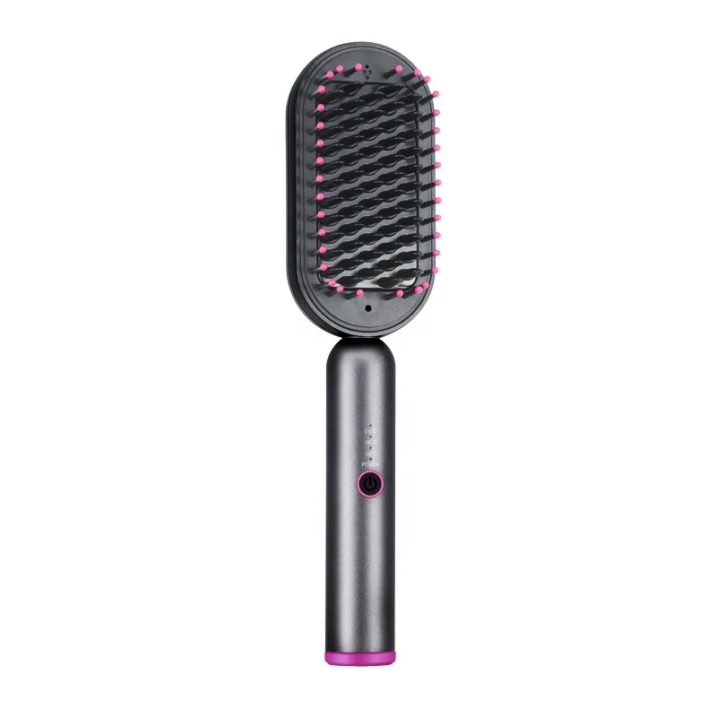Factory LCD Straightening irons Fast Smoothing Electric Brush Ceramic Heating Temperature Display Hair Hot Comb USB Charging