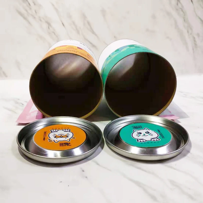 Custom Nice tea paper tubes 10g 15g 20g 30g 50g tea boxes gift boxes with metal lid