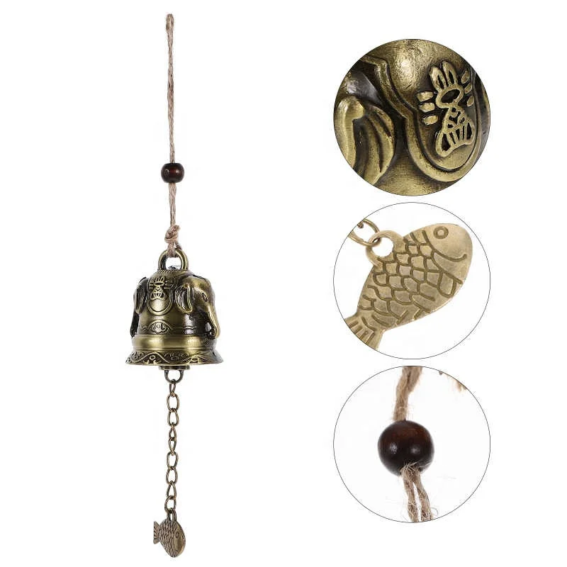 2Pcs Garden Ring Chime Doorbell Small Metal Bell Hanging Bell Craft Vintage Style Hanging Bell Craft Ornament