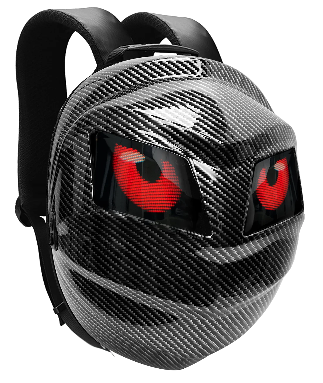Cool LED Display Screen Black Knight Backpack for Helmet Motorcycle Riding Backpacks Bags