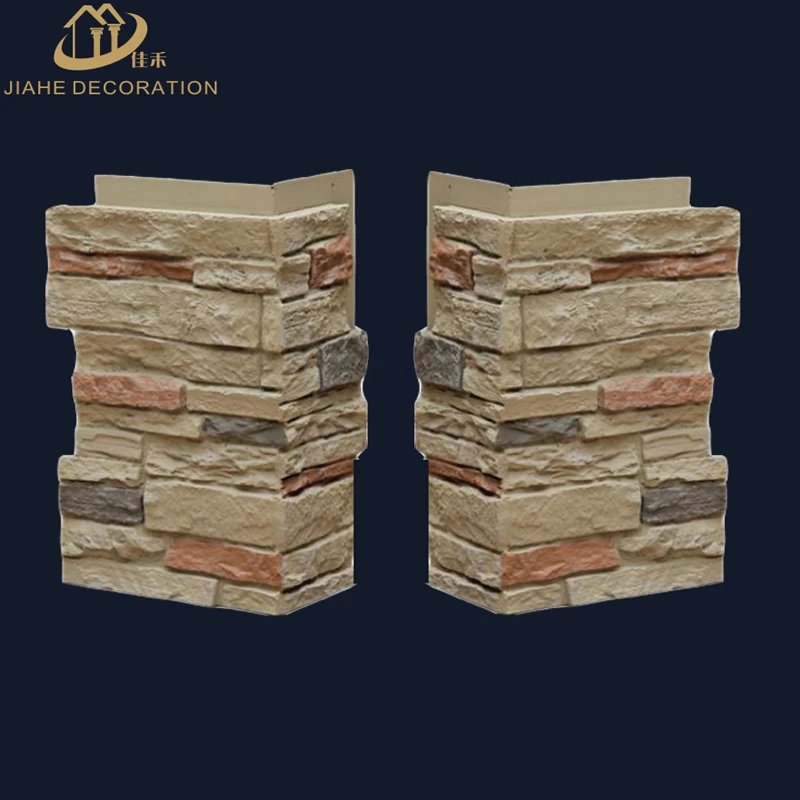 
exterior/outdoor anti-crack fireproof PU faux stone inner & outer wall corner for wall decor idea 