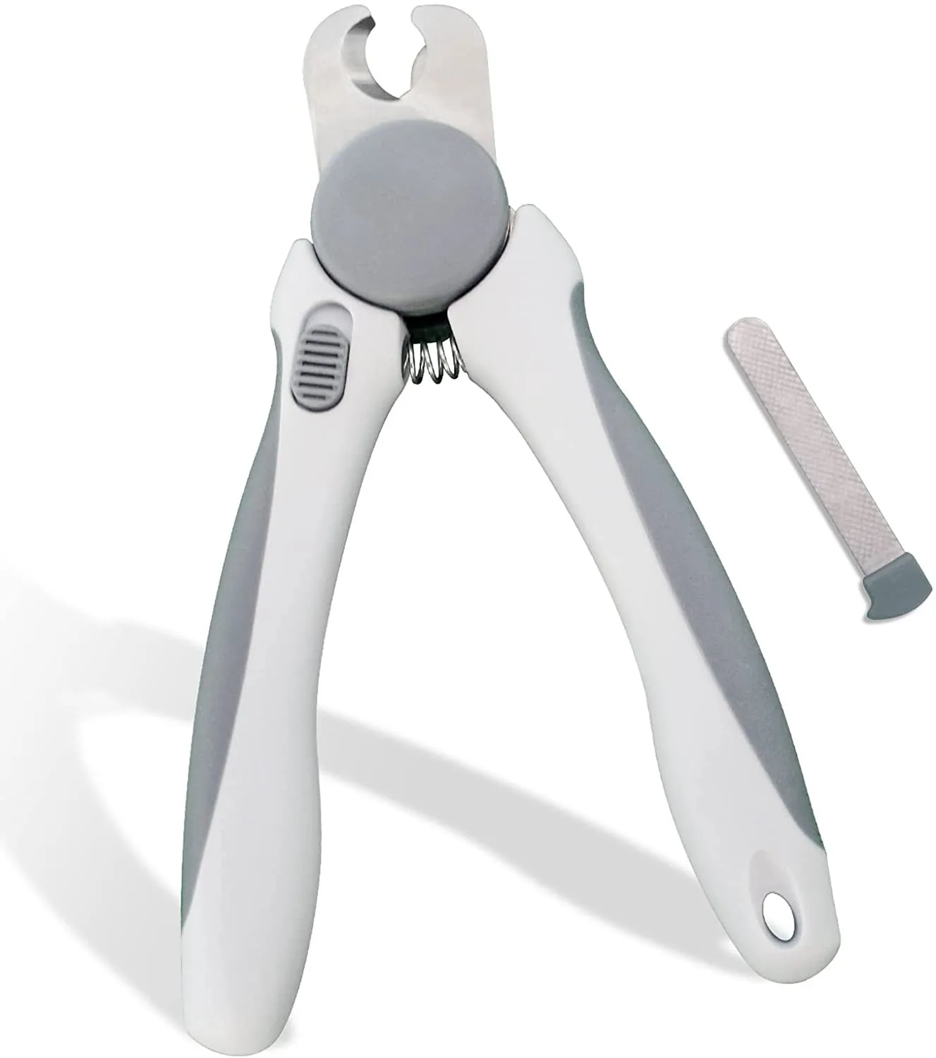 Professional Stainless Steel Pet Dog Nail Clipper and Trimmer with Safety Guard to Avoid Over-Cutting Nails & Free Nail File