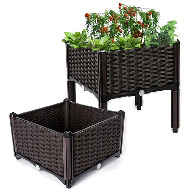 Wholesale Permeable Outdoor Square Flowers Vegetables raised garden beds for  Plants
