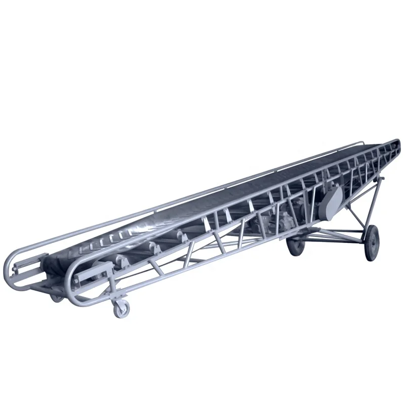 Driving Pulley Hoods Mobile Belt Conveyor For Grain Bags