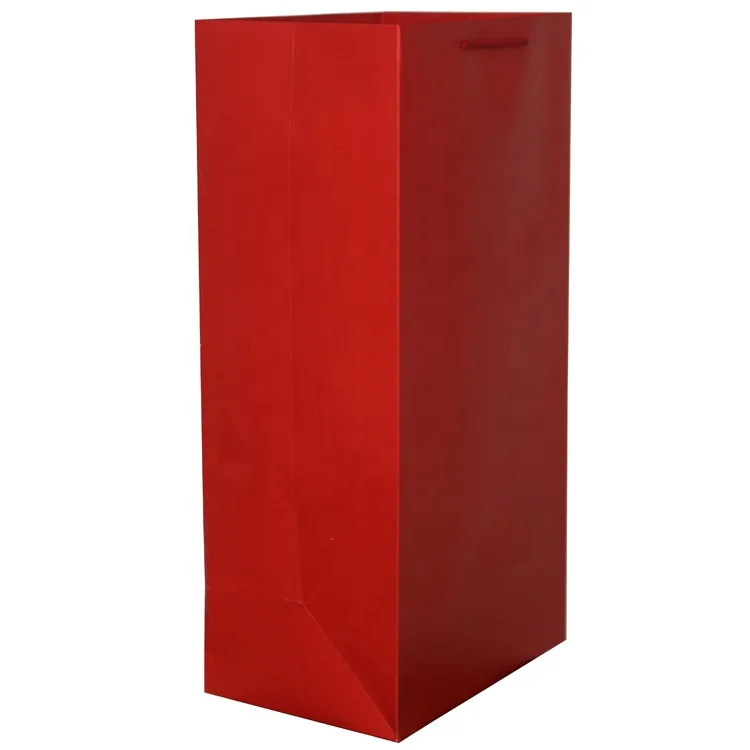 Glossy Distributor Tote Clothing Cosmetic Shopping Birthday Peach Plain Chinese New Year Red Paper Bag Costume For Cakes