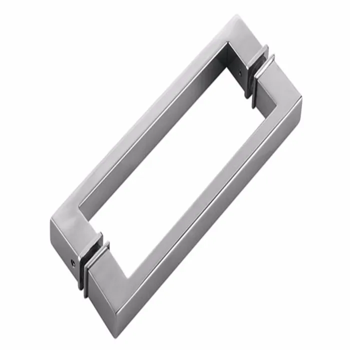 Glass Sliding Door O Shape Handle Stainless Steel Square Bar Tube Holder Handles Hardware Fittings