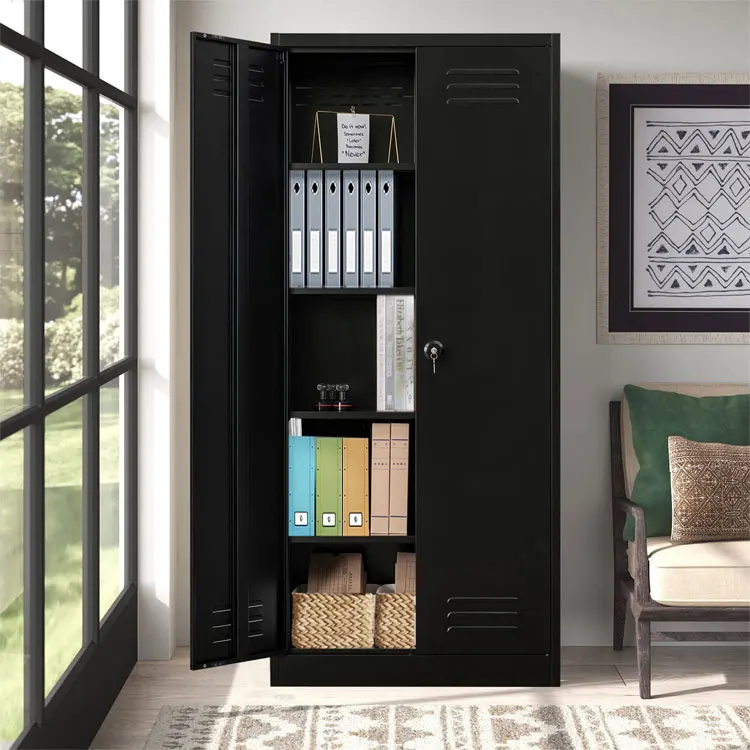 archivadores  Storage Cabinet With Shelves Cupboard High-Capacity  2 Door Filing Cabinet Iron Cabinet