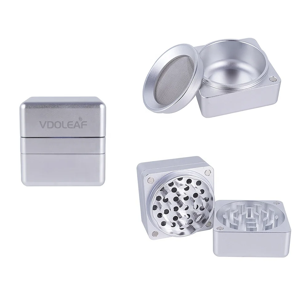 3 Layers Shredder Herb Grinder 3 Piece Medium Superior Grip and Aluminium Custom Logo