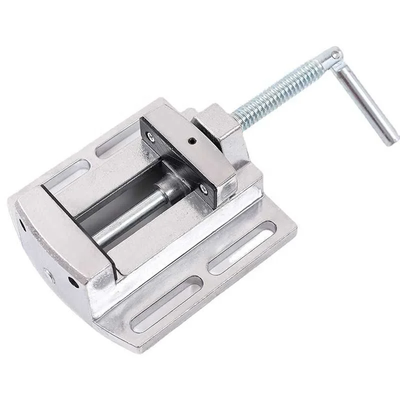 Factory Direct 2.5 Inch Aluminium Alloy Bench Vise Flat Jaw Pliers Double Track Clamping Mini Flat Jaw Pliers Bench Drill