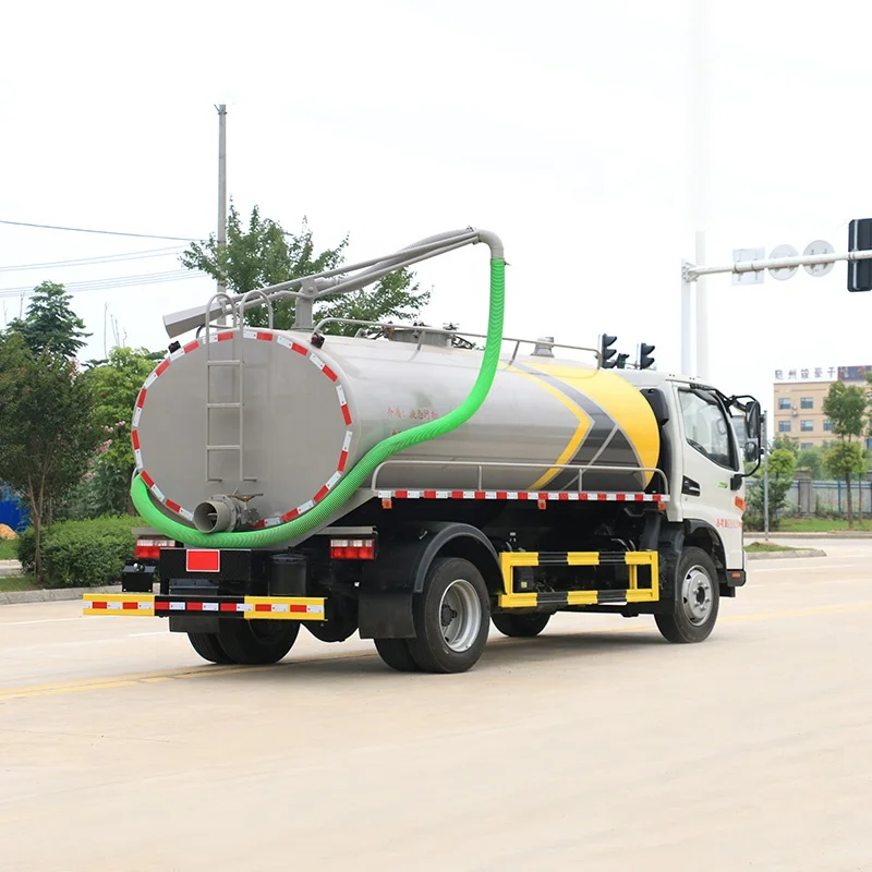 JAC 4x2 Sewage Suction Truck 8CBM Septic Pump Trucks Vacuum High Pressure Tank Truck