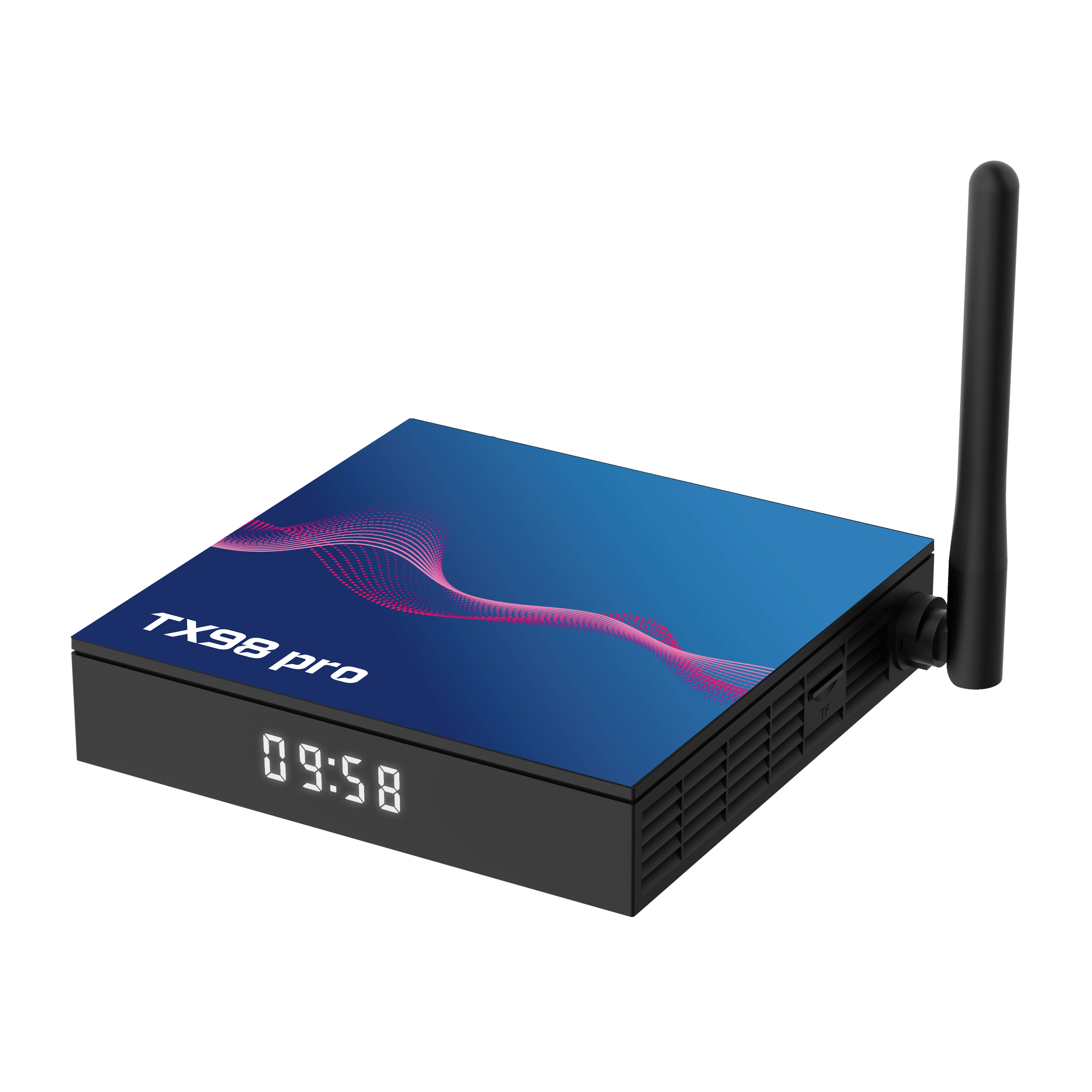 Четырехъядерный android 12 0 smart tv box dual wifi bt5.0 100M ethernet multilal languages TX98 PRO приставка