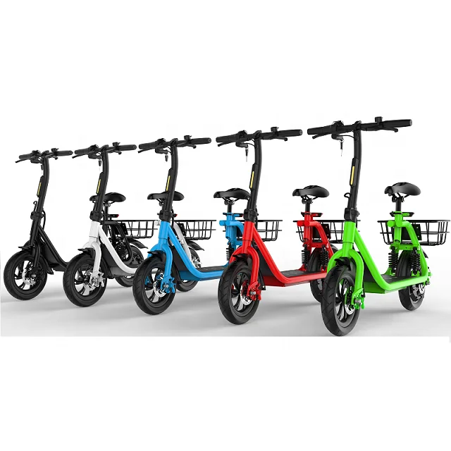
 Eu Warehouse City Adult LED Light Hybrid 10 Inch 350 W Lithium Battery Folding Electric Bikes  