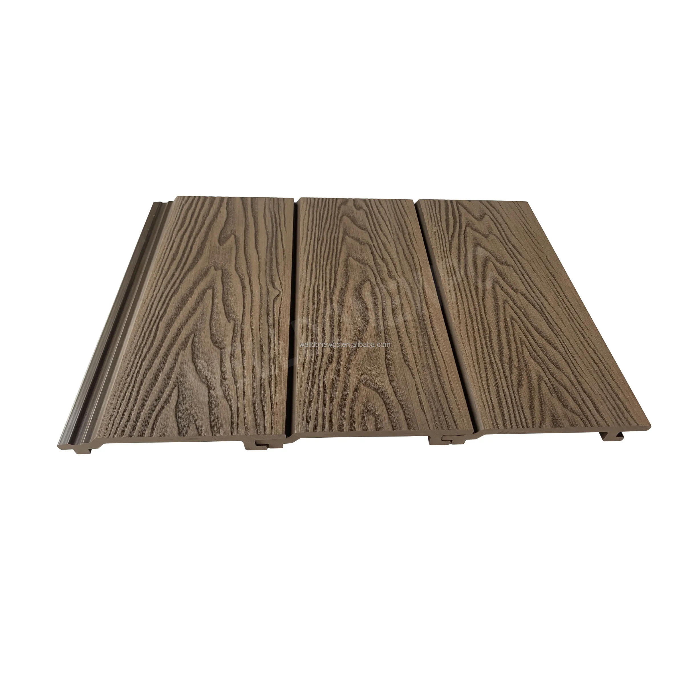 China Online 3d Deep Embossing Wood Plastic Composite Wall Cladding Exterior Garden Panels Outdoor Wpc Siding