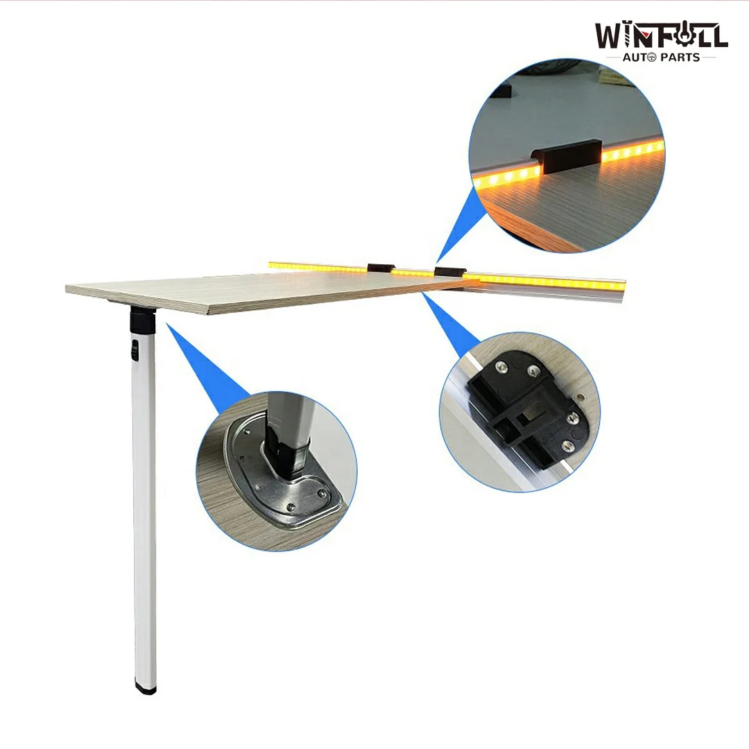RV Modification Accessories Folding Table Legs Dining Hidden Bracket Removable Activity with Aluminum