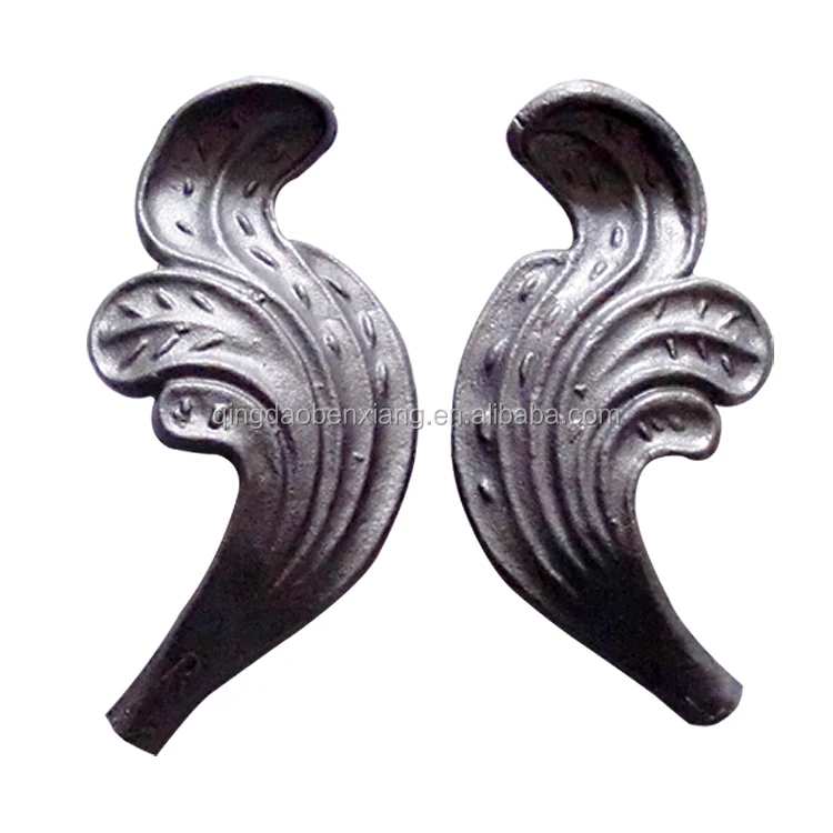 cast steel leaves forged steel elements metal accessories stamping steel flowers