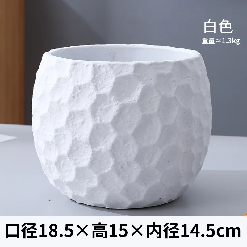 Nordic gardening cement flowerpot simple and multi pot household creative indoor decorative pot gardening green planter ornament