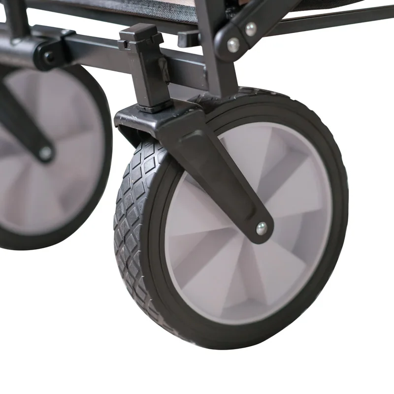 Hitree outdoor folding trail Collapsible camping garden heavy-duty Wagon golf cart steel with folding plate