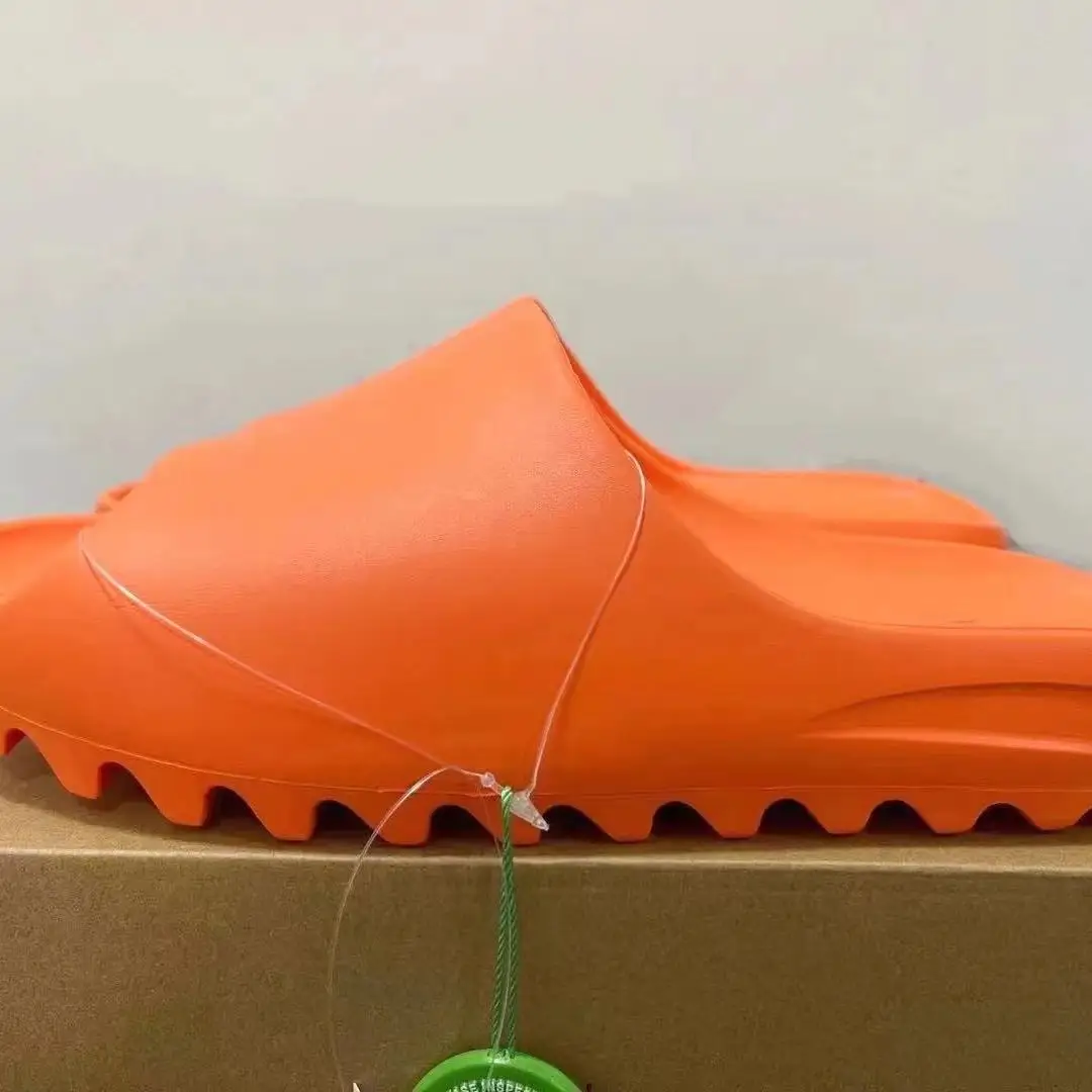 
Original High Quality Tan Core Slide Terlik Anti Slip Desert Sand Color Yezzy Foam Slides For Men Women Orange Blue Yeezy Slides 