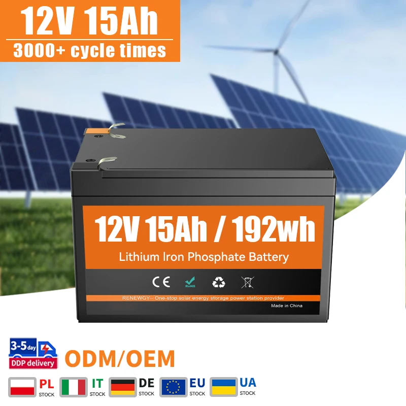 ODM / OEM 12 В 15Ah литиевая аккумуляторная батарея 8 24 50Ah 100Ah 200Ah 280Ah 300Ah Lifepo4 Аккумуляторная для мотоцикла