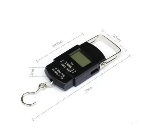 
FREE SHIPPING hot sales Electronic Digital Handing Pocket Scale 50kg 10g Portable Luggage Fishing scales kitchen hook balance 