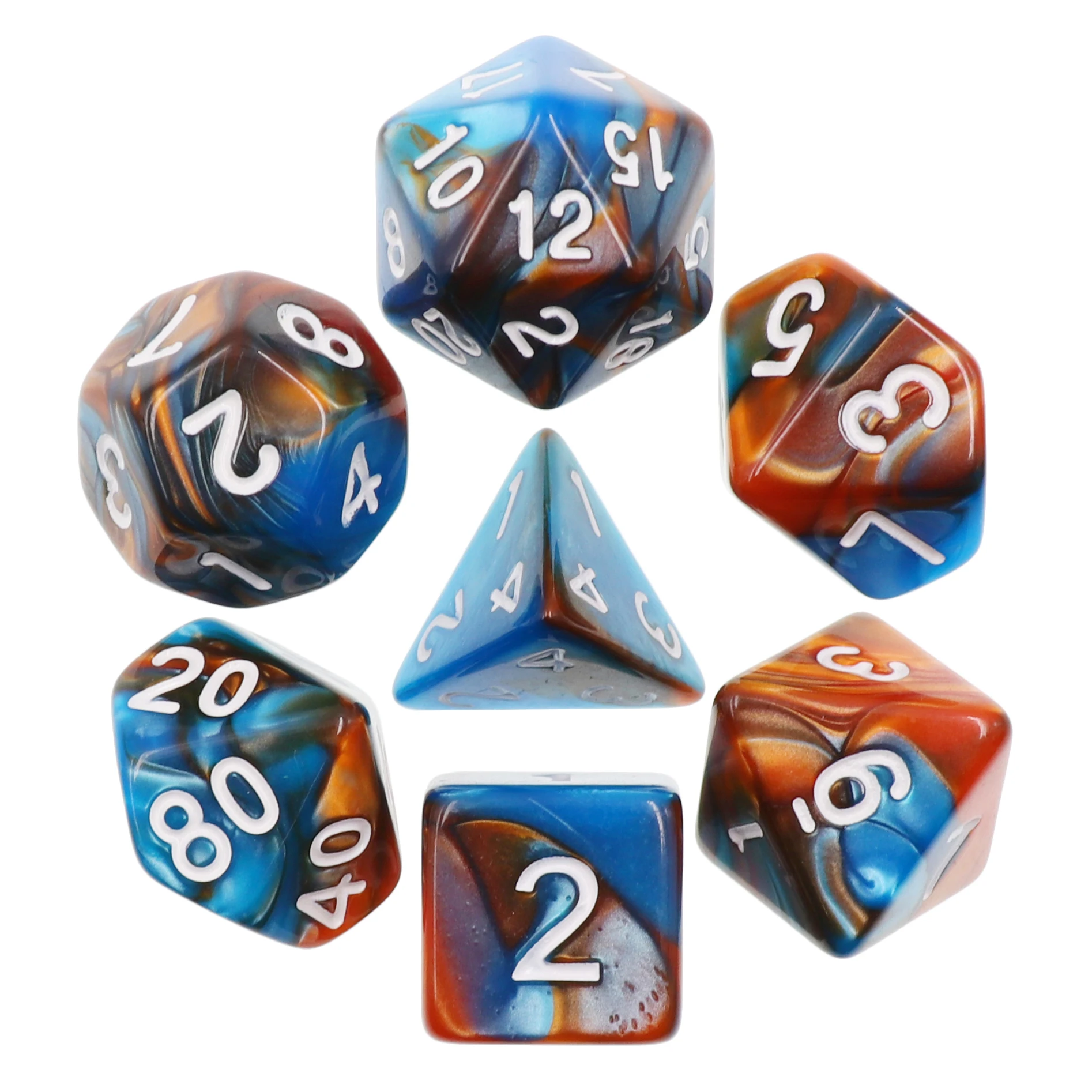 Acrylic Blend Color Glitter Dice DND&RPG Dungeons and Dragons Board Game Set
