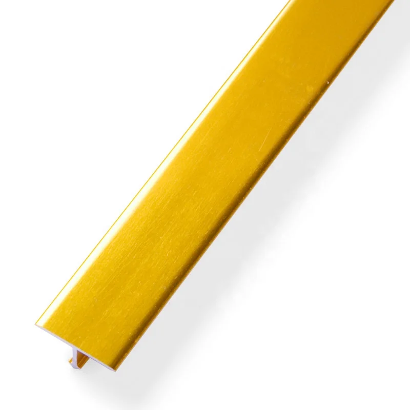 Foshan FSF Metal Decorated Profile T Shape Aluminum Floor Transition Trim Strips for Ceramic Tile Corner