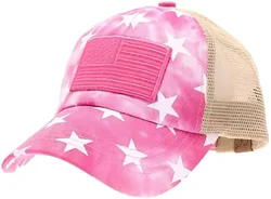 Factory Wholesale cotton polyester trucker hat with patch flag trucker hat embroidery professional custom trucker hat