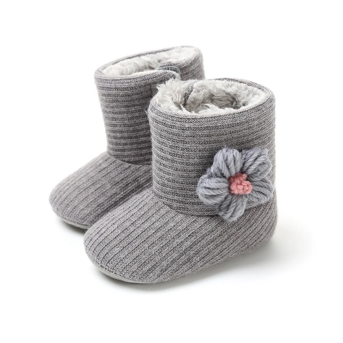 High Quality Knitted Newborn Cotton Infant Flower Custom Toddler Girl Baby Booties