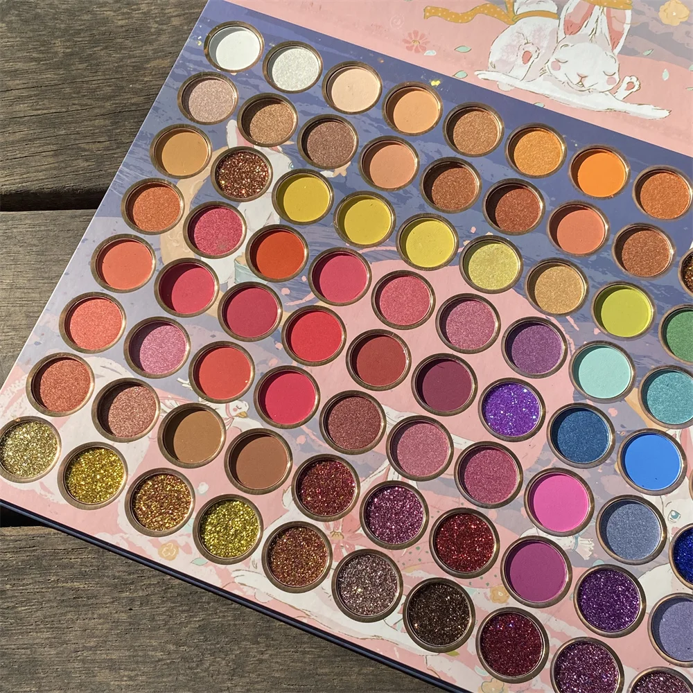 New 88 color eye shadow palette jade rabbit plate matte pearl can be customized private logo spot factory direct wholesale