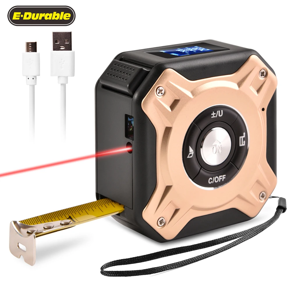 40M Household digital laser measuring tape distance meter 3 in 1 body digital measuring tape laser distance meter tape measure
