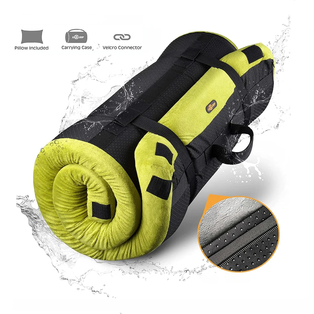 Outdoor  Rolling Travel Mattress Foldable Waterproof Memory Foam Sleeping Camping Bed Mattress for Tent