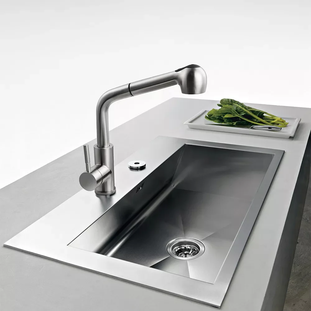 Высококачественный матовый смеситель для кухни с вытяжным шлангом из нержавеющей стали 304 кухонный кран