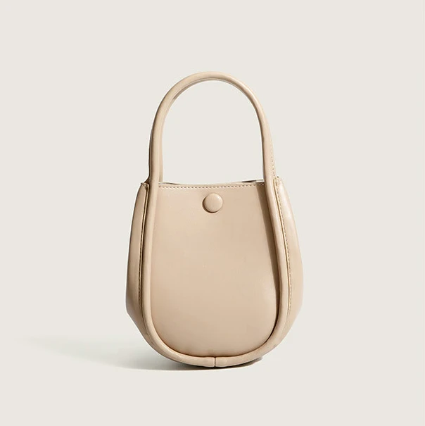 fashion popular versatile elegant vegan leather bucket sling handbag women hand bags with top handle