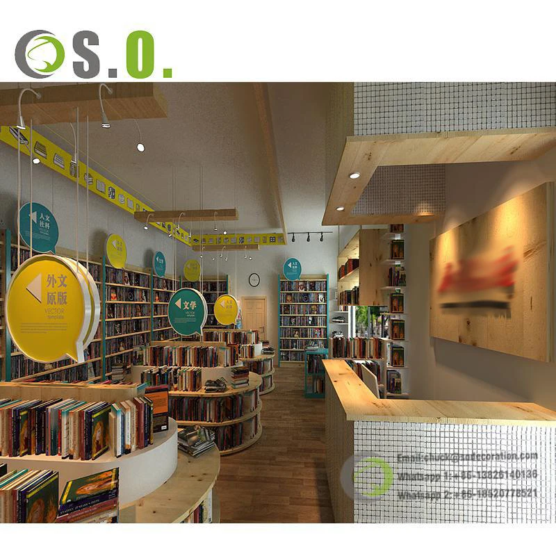 Library Book Shelves Bookstore Furniture Wooden Used Library Bookcases Wood Bookshelf Library