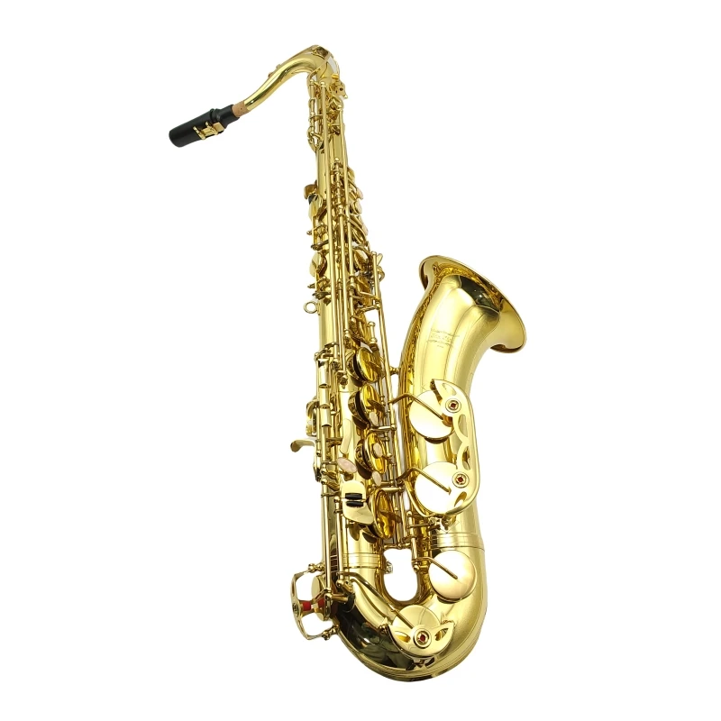 Tenor Saxophone Yellow Brass Bb Gold Paint Body Saxophone