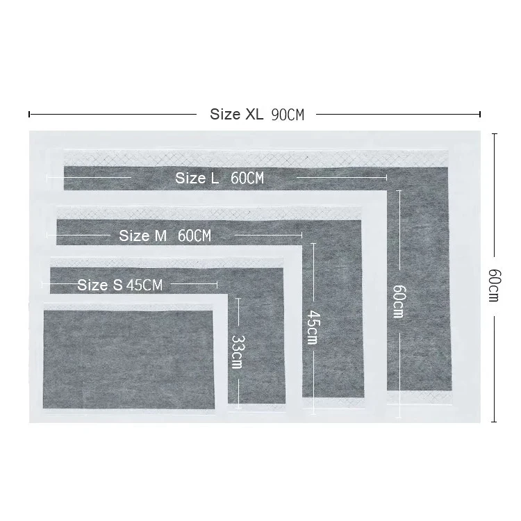 OEM ODM Home Pets Training Disposable Mattress Active Carbon Pads for Puppy and Dog Pee Urine Underpad