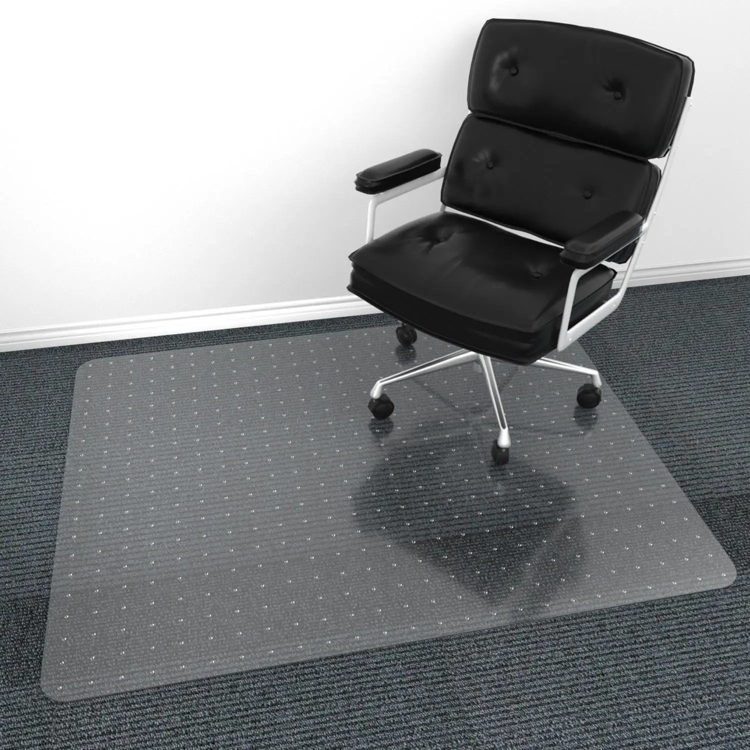 Factory Wholesale Heavy duty Transparent Plastic Vinyl PVC Nailed Desk Chair Mat on Carpet For Carpet Floor