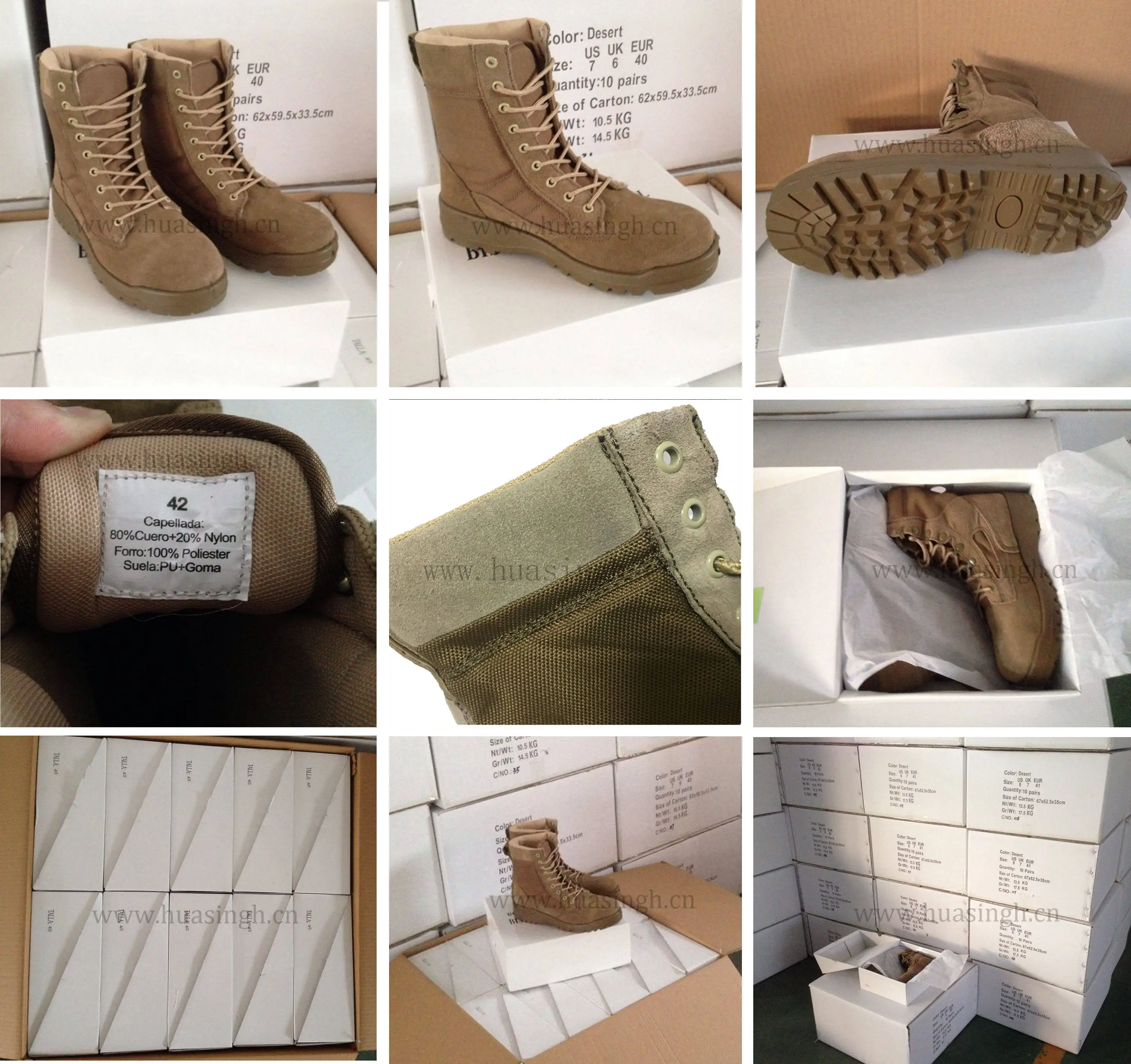 tactical PU+rubber sole desert boots suede leather upper combat boots Belleville