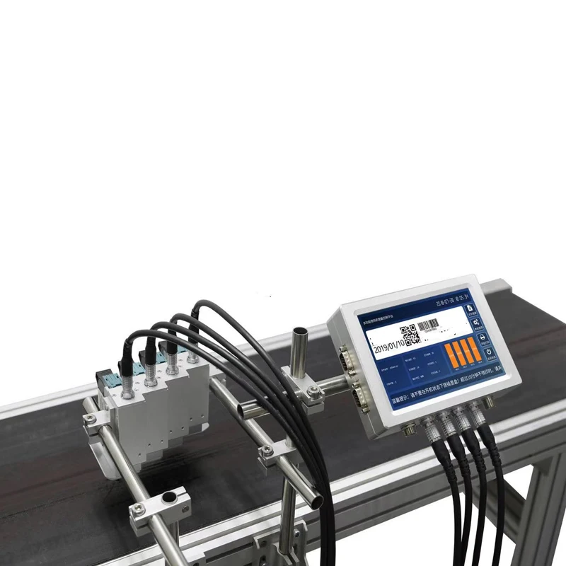 Ink-jet Plastic Bags Expiry Date Printing Coding Machine Online Inkjet Printer With Conveyor